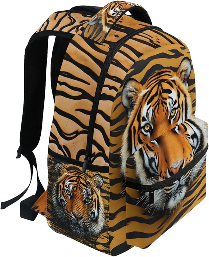 Wamika Tiger Kids Backpack Zebra Giraffe School Backpacks Boy Girl Preschool Book Bag