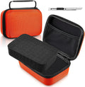Relaxweex EVA Hard Case with Customizable Foam 7.1 x 4.7 x 3.1 Inch Protective EVA Carrying Case Shockproof Outdoor for Camera, Digital Products, Electronic Instruments with Knife, Orange
