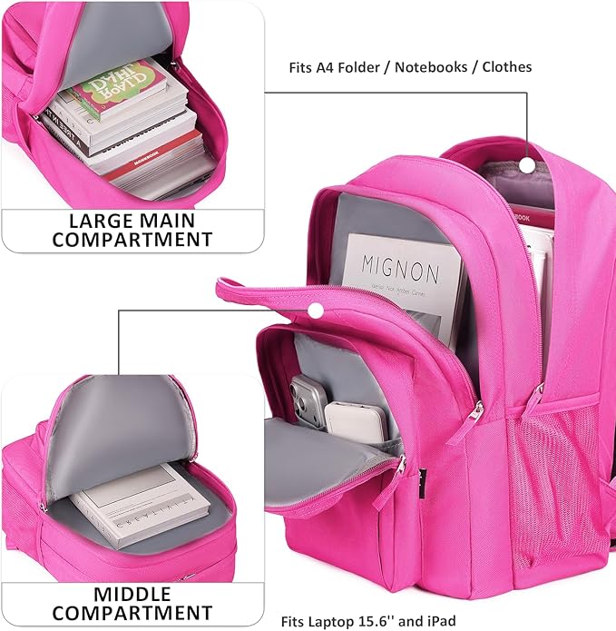 abshoo Classical Basic Travel Backpack For School Water Resistant Bookbag | For School, For School