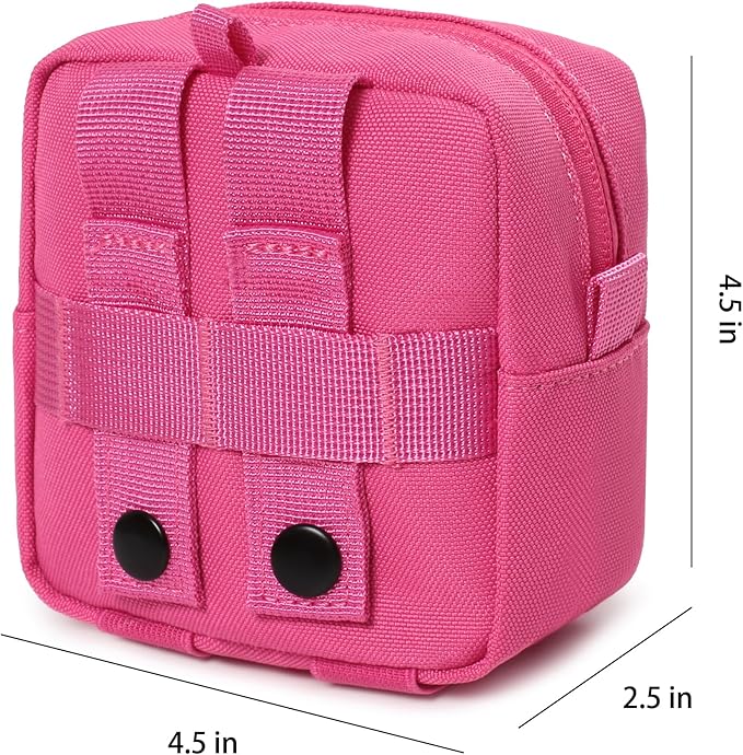 2 Pack Mini Tactical Molle Compact Ammo Pouch - General Purpose Admin Pouches Small Admin Molle Pouches EDC Tool Utility Multi-Purpose Waist Belt Pouch
