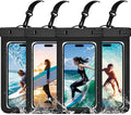 Waterproof Case Compatible with iPhone 14 Pro Max/13/12/11/XR/X/SE/8/7, Galaxy S22/S21 Google up to 7.5" IPX8 Dry Bag Vacation Essentials (Balck-4)