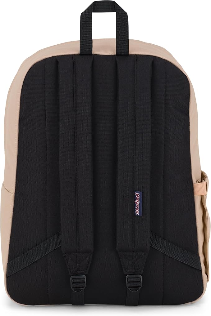 JanSport SuperBreak Plus Backpack with Padded 15-inch Laptop Sleeve and Integrated Bottle Pocket - Spacious and Durable Daypack for Work and Travel - Travertine