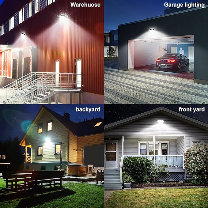 Karjoefar LED Barn Light, Dusk to Dawn Outdoor Lighting with 120W 15000LM 6500K Daylight, IP65 Waterproof Outdoor Security Lights for Garage Yard Street Warehouse Use