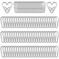 100 Pack 1.57" Heavy Duty Carabiner Clips, M4 Sliver Galvanized Steel Spring Snap Hooks, Rust-Resistant Keychain Clips for Hammock, Camping, Hiking, Fishing, Swing Set