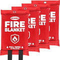 Emergency Fire Blanket, Fire Blanket for Home and Kitchen,40" x 40", 4 Pack