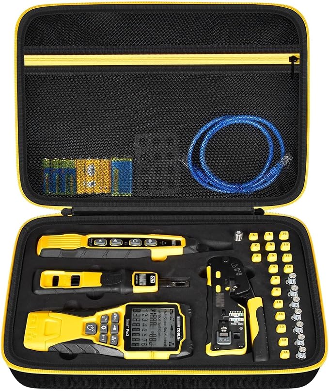Case Compatible with Klein Tools VDV501-851 VDV500-123 VDV226-110 VDV427-300. Storage Carrying Travel Holder for Cable Tester for Scout Pro 3/ Tracer Probe/Wire Stripper and Accessories (Box Only)