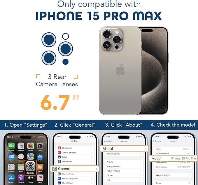 TIESZEN for iPhone 15 Pro Max Case, Compatible with MagSafe, Built-in Privacy Screen Protector and Camera Protection, Anti Spy Full Body Dustproof Shockproof Hard Phone Case 6.7",Shiny Clear