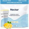 Nectar Hydration Packets - Electrolytes Powder Packets - No Sugar or Calories - Organic Fruit Liquid Daily IV Hydrate Packets for Dehydration Relief and Rapid Rehydration (Lemon 18 Pack)