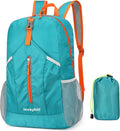 levayhill 25L Foldable Hiking Backpack Lightweight Packable Basic-Daypack Collapsible Bag Water-Resistant Travel Men Women Camping Cycling Outdoor (Lake Blue)
