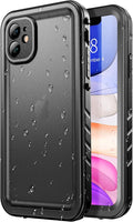 SPORTLINK Waterproof Case for iPhone 11, Full Body Heavy Duty Protection Full Sealed Cover Shockproof Dustproof Built-in Clear Screen Protector Rugged Case for iPhone 11 6.1 Inch Black