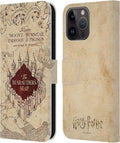 Head Case Designs Officially Licensed Harry Potter The Marauder's Map Prisoner of Azkaban II Leather Wallet Case Compatible with Apple iPhone 15 Pro Max
