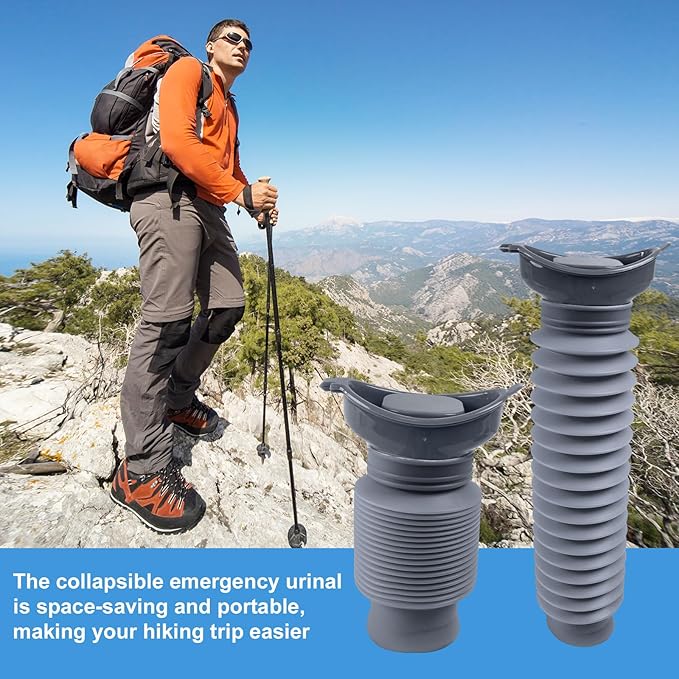 Pee Bottles for Men, Portable Urinal for Men, Collapsible Urine Bottle 750ML, Car Urinals for Men and Women, Emergency Urinal Shrinkable Pocket Toilet for Travel, Camping, Traffic Jam, Road Trips