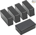 LeMotech Project Box, 5 Pieces ABS Electrical Box Small Junction Box for Electronics PCB Case,Electronic Hobby Box Black, Outside Size 2.8 x 1.7 x 0.9 inch (72x 42x 23 mm)