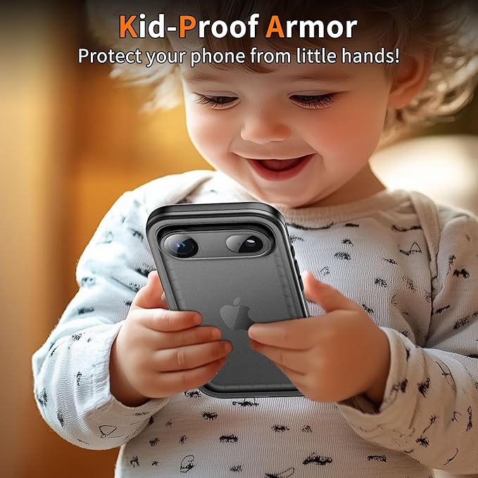 Cozycase TOP Waterproof Case for iPhone Air - Military Heavy Duty 360 Shockproof Full Body with Screen Camera Protector Double IP68 Water Dust Drop Proof Hard Rugged Tough Front Back Slim Cover