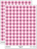 Compass Rose Nautical Star Navigation Map 200+ Round Stickers - Matte Finish - 0.50" Size - Light Pink