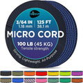 TECEUM Micro Paracord – 1.18 mm X 125 ft – Micro Utility Cord – Thin Braided Paracord Rope – Best for Crafting, DIY Projects, Fishing, Camping – Wind Chime Replacement – Survival Strong String