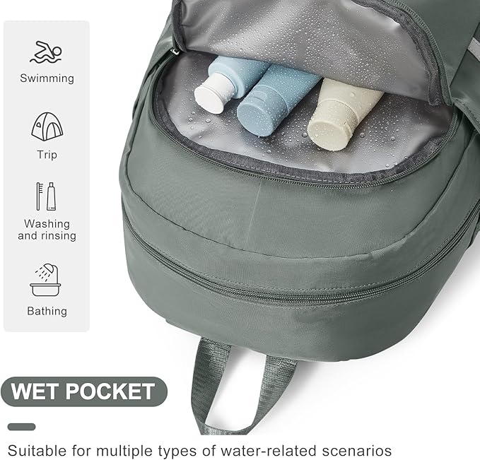 coofay Gym Backpack For Women Waterproof Backpack With Shoe Compartment Lightweight Travel Backpack Sports Backpacks Large Gym Bag