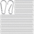 Yaocom 300 Pcs 2" Carabiner Bulk Small Carabiner Clip for Keys Spring Snap Hooks Aluminum Alloy Keychain Clip for Hanging Camping Backpacking Hiking Traveling Fishing Outdoor
