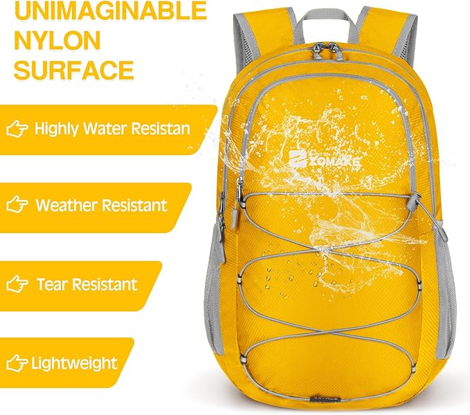 ZOMAKE Lightweight Packable Backpack 28L, Foldable Backpacks Water Resistant Collapsible Day Bag Light Daypack for Hiking