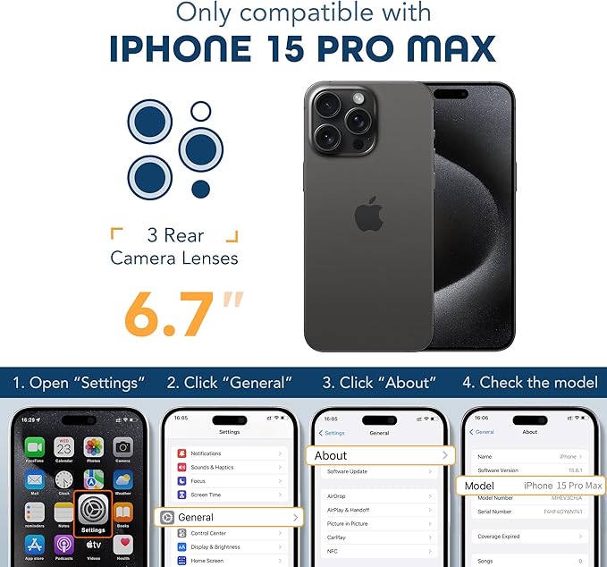 TIESZEN for iPhone 15 Pro Max Case, Compatible with MagSafe, Built-in Privacy Screen Protector and Camera Protection, Anti Spy Full Body Dustproof Shockproof Hard Phone Case 6.7", Black