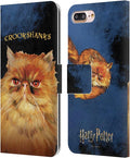 Head Case Designs Officially Licensed Harry Potter Crookshanks Prisoner of Azkaban II Leather Wallet Case Compatible with Apple iPhone 7 Plus/iPhone 8 Plus
