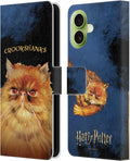 Head Case Designs Officially Licensed Harry Potter Crookshanks Prisoner of Azkaban II Leather Wallet Case Compatible with Apple iPhone 17
