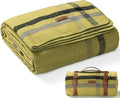 Molithe 100% Wool Blanket, 62" x 86", Warm, Thick, Washable, Military Wool Blanket, Great for Camping, Outdoors, Sporting Events, Survival Kits