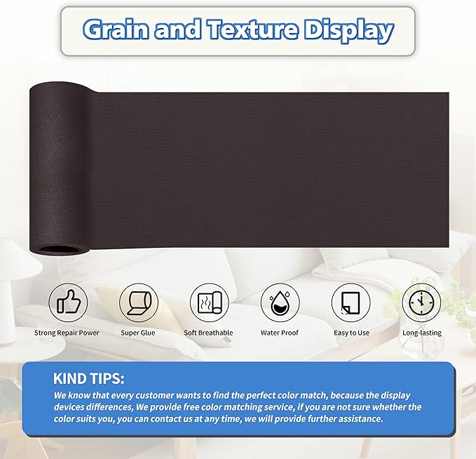 KING MOUNTAIN Canvas Repair Tape,Outdoor Gear Patch, 4×63 Inches,Waterproof,Self-Adhesive for Repairing Boat Covers,Sun Shades,Sofas,Tents,Lounge Chairs,Awnings (Coffee)