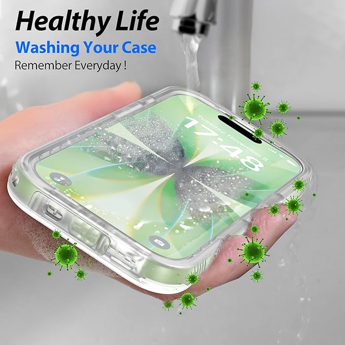 SPORTLINK for iPhone 17 Case - IP68 Waterproof Military Protective Full Body Heavy Duty Shockproof 360 Sealed Dustproof with Camera Screen Protector Phone Cover for iPhone 17 6.3" Mag/Frosted Clear