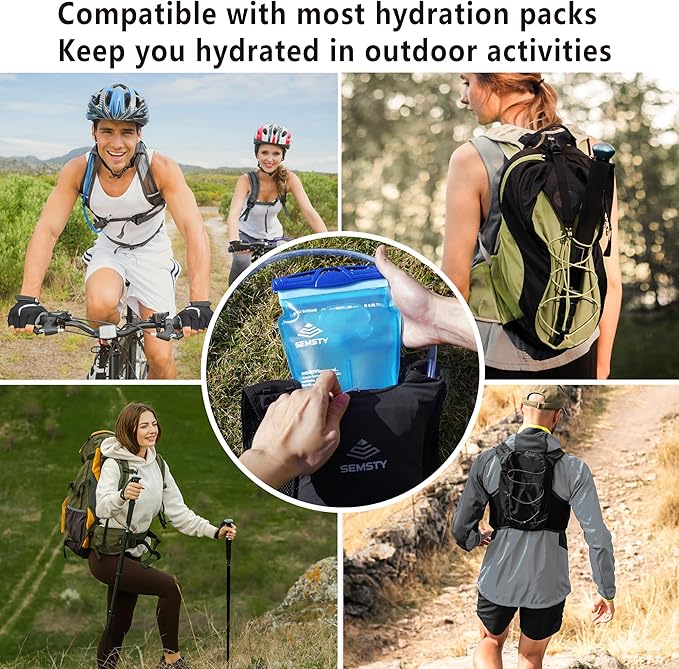 Hydration Bladder, 1.5L Water Bladder for Hiking Backpack, BPA-Free Leak Proof Water Reservoir Storage Bag, Water Pouch Hydration Pack for Hiking Cycling Running