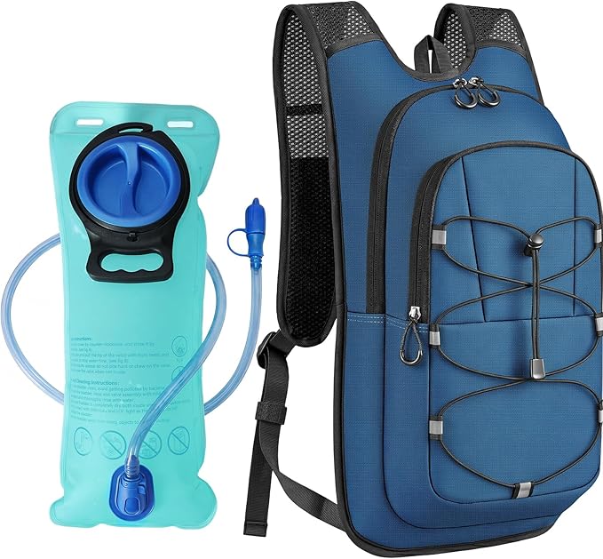 MIYCOO Hydration Backpack - Lightweight Water Backpack with 2L Water Bladder Bag, Running Hydration Vest Backpack for Men Women, Hydration Pack for Hiking, Cycling, Climbing