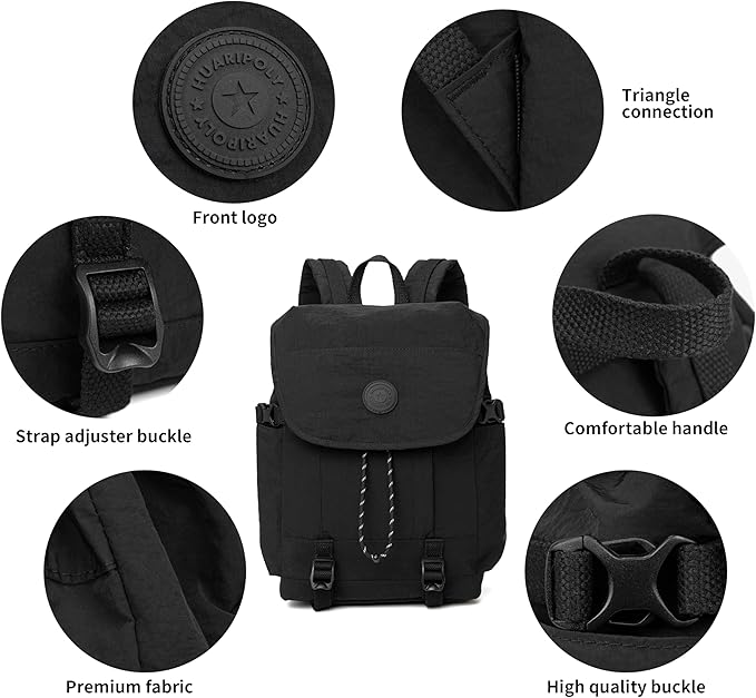 HUARIPOLY Outdoor Backpack Lightweight Waterproof Leisure Day Bag Multi functional Travel Bag Pulling Rope Bag ﻿