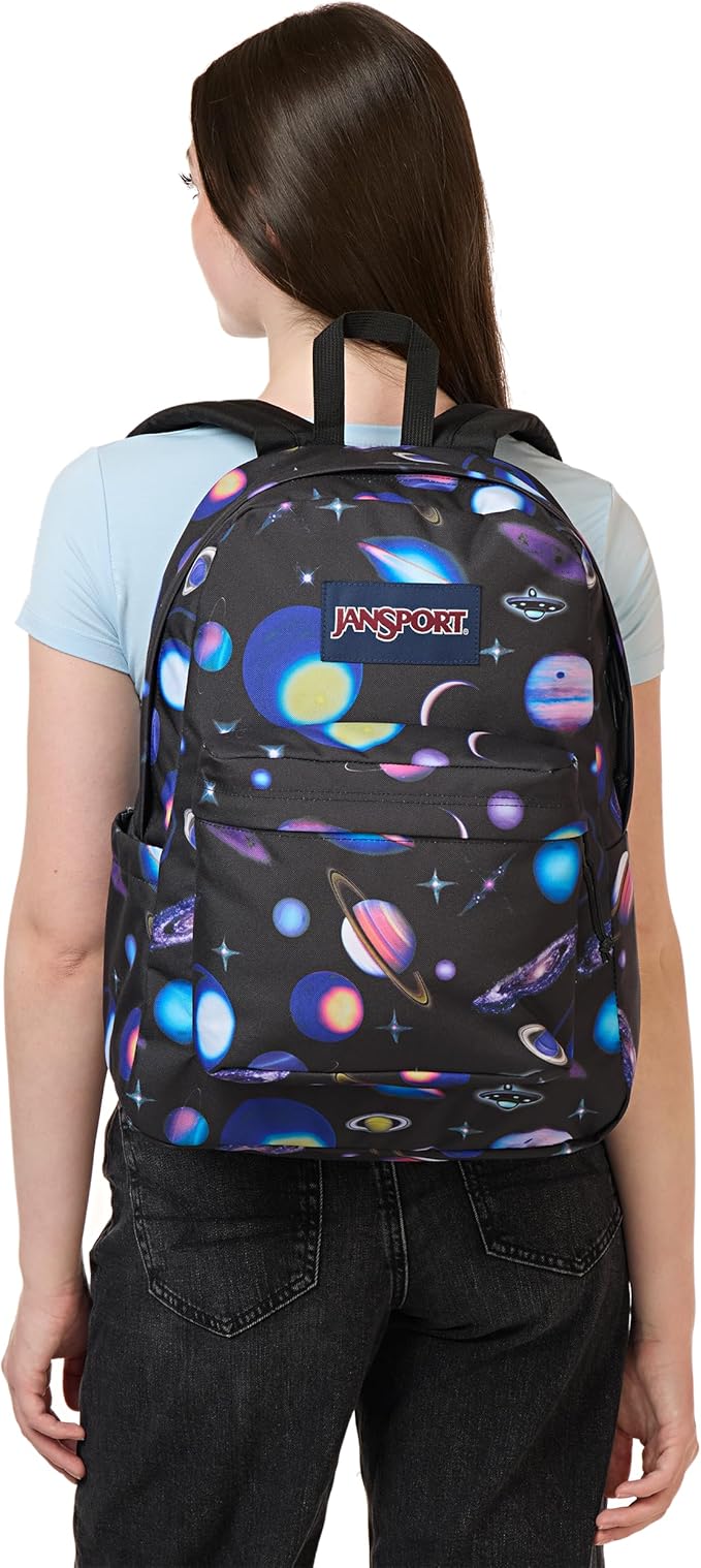 JanSport SuperBreak Plus Backpack with Padded 15-inch Laptop Sleeve and Integrated Bottle Pocket - Spacious and Durable Daypack for Work and Travel - Surreal Space