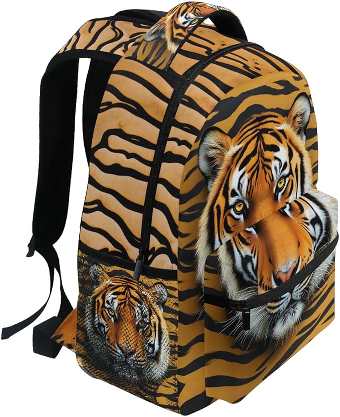 Wamika Tiger Kids Backpack Zebra Giraffe School Backpacks Boys Girls Preschool Book Bag