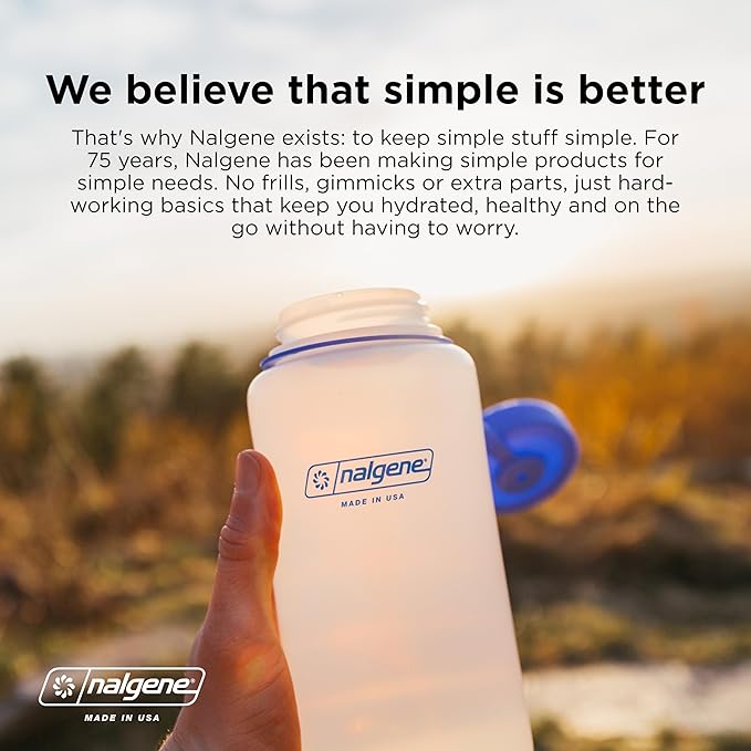 Nalgene Sustain Tritan BPA-Free Water Bottle Made with Material Derived from 50% Plastic Waste (Using ISCC Certified Mass Balance), 16 OZ, Narrow Mouth, Lemon