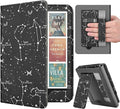 TNP Stand Case for Kindle Paperwhite 12th Generation 2024 / Kindle Colorsoft Signature Edition with Hand Strap & Card Slot - 7" PU Leather Protective Folio Cover with Auto Wake/Sleep, Constellation