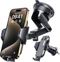 VANMASS Car Phone Holder [Upgraded Strongest Suction & Clip] Cell Phone Mount for Dashboard Windshield Vent Wall,Truck Cradle Stand for iPhone 17 Pro Max 16 15 14 13 12 11 SE Samsung S26 Android,Black