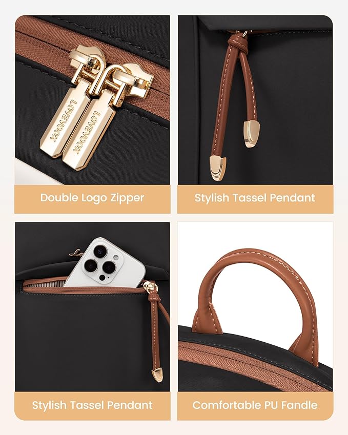 LOVEVOOK Backpack for Women, 15.6 Inch Laptop Backpacks for Work College Travel, Large Capacity Water-Repellent Anti Theft Computer Bags with Laptop Compartment College Essentials, navy blue