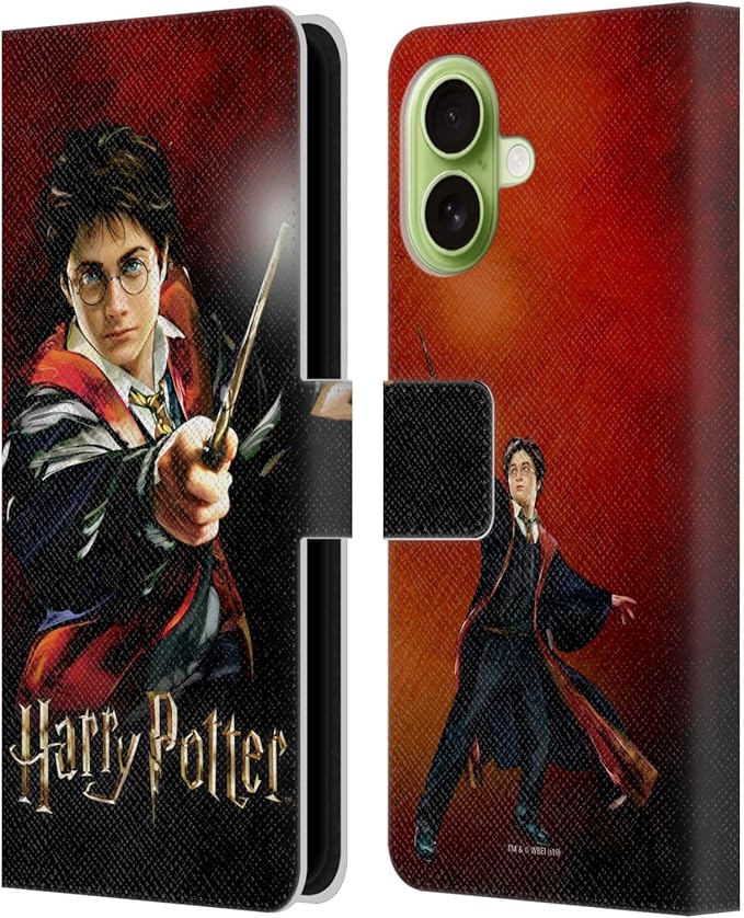 Head Case Designs Officially Licensed Harry Potter Harry Portrait Prisoner of Azkaban II Leather Wallet Case Compatible with Apple iPhone 17