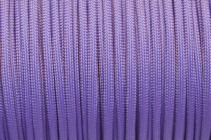 BORED? PARACORD! 550 lb Paracord – Ideal for Crafting, DIY Projects, Camping, Military & Active Outdoors – 300+ Colors – Tactical Parachute Cord Type III – Strong - Purple 50 Feet