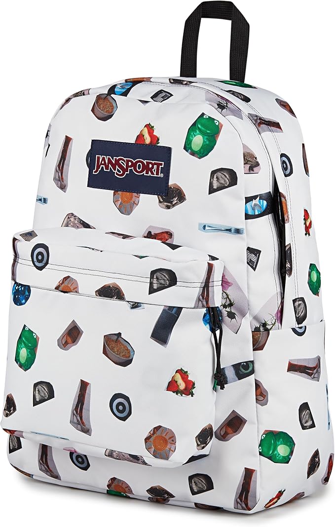 JanSport SuperBreak Plus Backpack with Padded 15-inch Laptop Sleeve and Integrated Bottle Pocket - Spacious and Durable Daypack for Work and Travel - Collected Collage