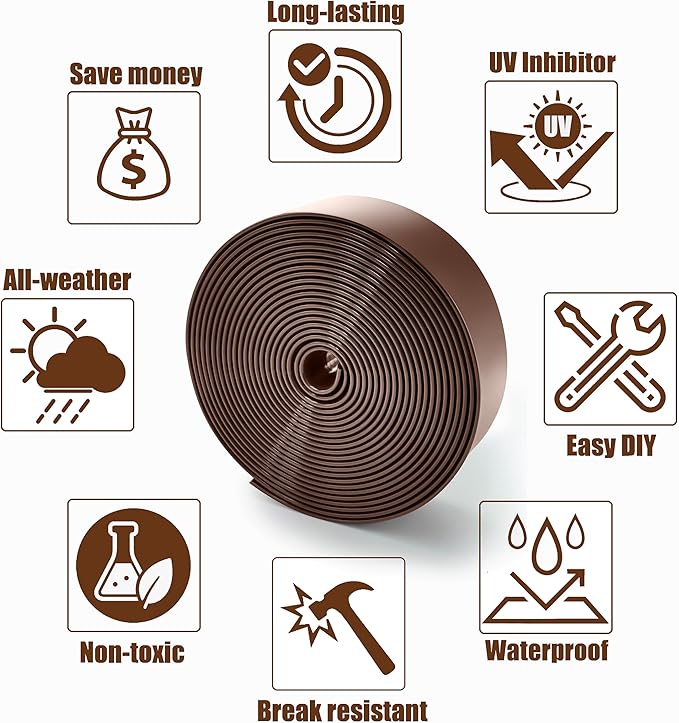 Vinyl Straps for Patio Chair Repair Kit 2'' Wide 10 Ft Long Replacement Straps + 10 Free Rivets for Outdoor Lawn Furniture Chaise Lounge Repair (Brown)