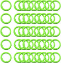 Carabiner Clip 48Pcs Green Metal Key Ring Clip Circle Keychain Rings Bulk Spring O Ring Round Cute Carabiner Spring Snap Hook Key Chain Clips for DIY Keychain Bag Charm Handbag Purse Dog