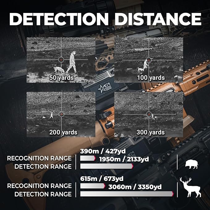 AGM Global Vision Rattler V2 Thermal Imaging Rifle Scope for Hunting. High Resolution Thermal Scope with High Sensitivity Thermal Optics IR Vision riflescope. Waterproof & Durable Design