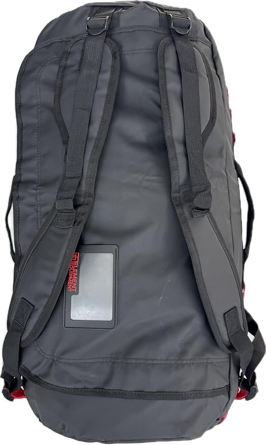 Element Equipment Trailhead Duffel Bag Shoulder Straps Waterproof Black/Red Medium