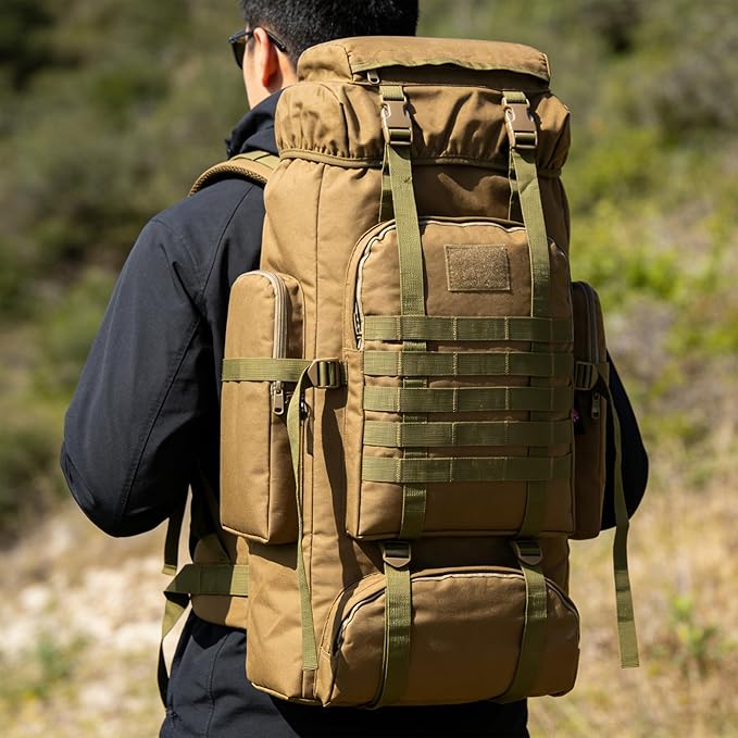 Hiking Backpack for Men 70L/100L Camping Backpack Military Rucksack Molle 3 Days Assault Pack for Climbing | Camping Backpack, 3 Days Assault Pack, for Climbing