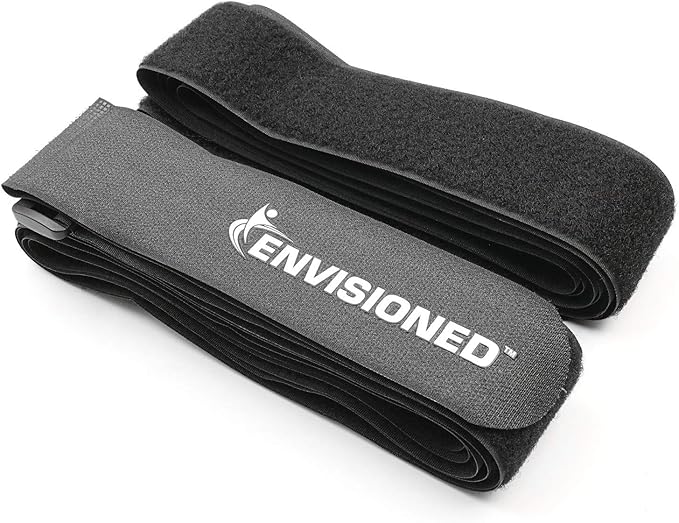 Reusable Cinch Straps 3" x 72" - 4 Pack, Multipurpose Strong Gripping, Quality Hook and Loop Securing Straps (Black)