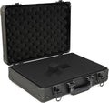 17 Inch Aluminum Carrying Case 17 X 12 X 6 Inch Ideal for Microphone & Camera Gear Transportation, DJ Mixer Case with Customizable Pre-Diced Foam, Black