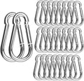 30 Pack 2 Inch Small Carabiner Clip Heavy Duty Spring Snap Hook M5 Stainless Steel Bulk Mini Locking Carabiner Clips for Key Hiking Camping Fishing Outdoor and Gym