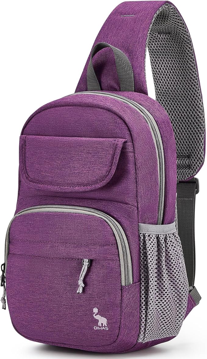 OIWAS Sling Bag Crossbody Backpack for Men, One Strap Backpack Hiking Daypack Chest Bag for Women